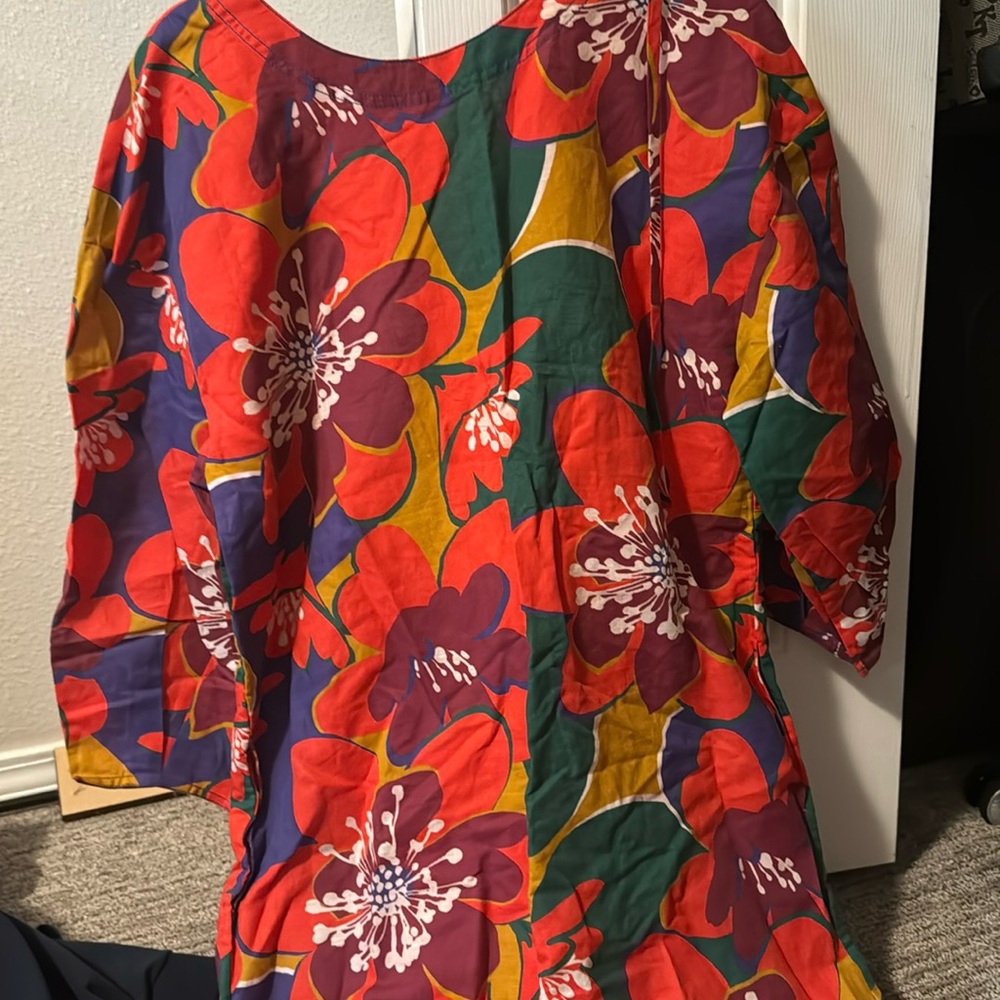 Midi dress with packet